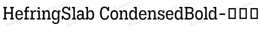HefringSlab CondensedBold字体转换